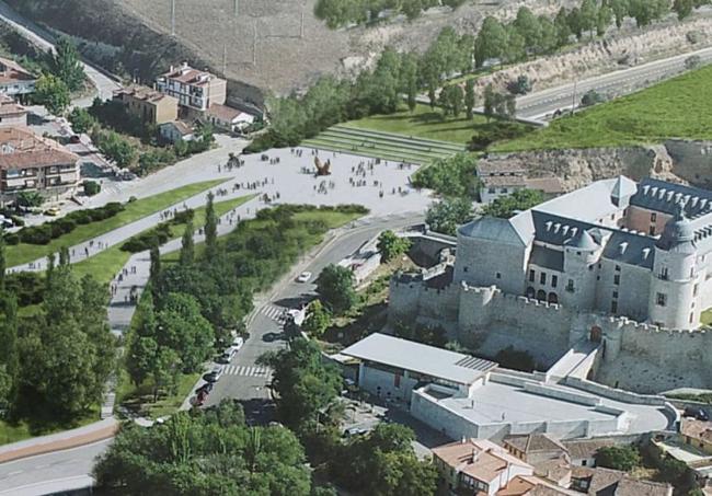 Infografía del tramo de la A-62 soterrado al paso por Simancas.