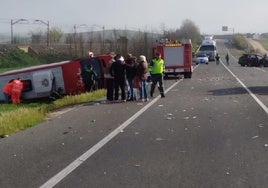 Imagen del accidente mortal en Burgos.