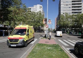 Lugar donde ha ocurrido el accidente esta mañana en Valladolid.