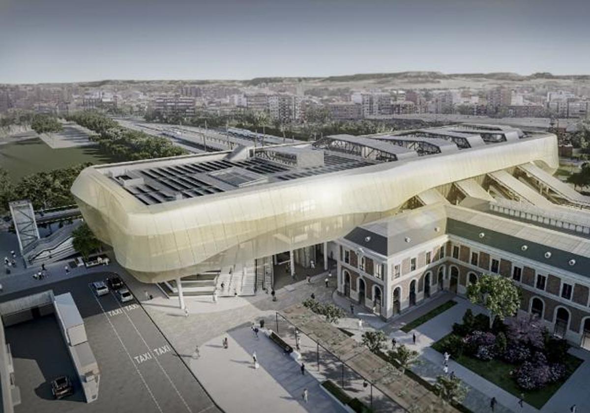 Infografía del proyecto de remodelación de la estación de trenes de Valladolid.