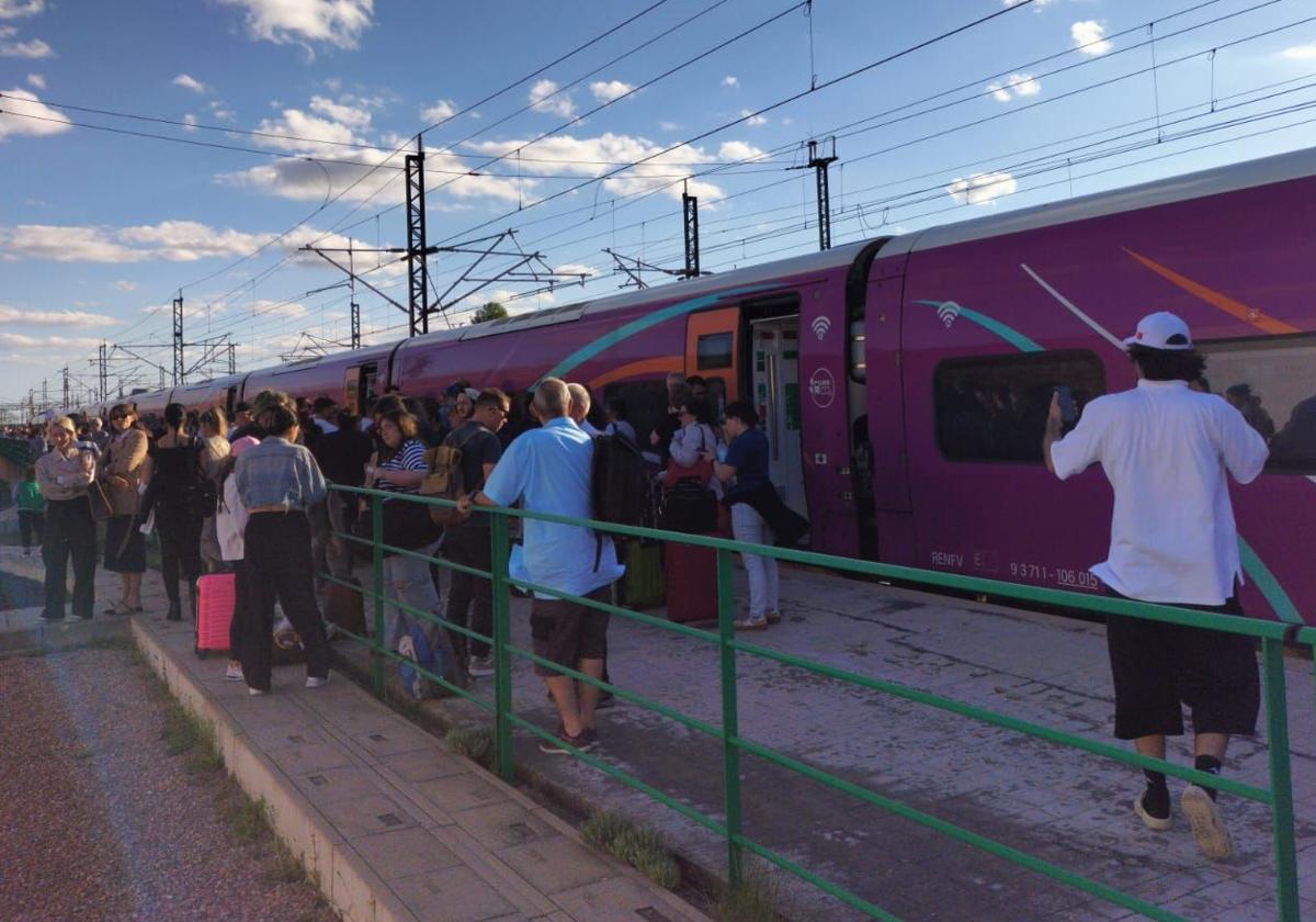 Una de las paradas que hizo el Avlo entre Murcia y Cuenca este martes.