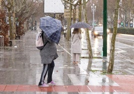 Tormenta en Valladolid, el pasado enero.