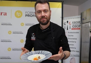 Brandada de bacalao con yuca, boletus y huevas de trucha, por el chef Raúl del Moral
