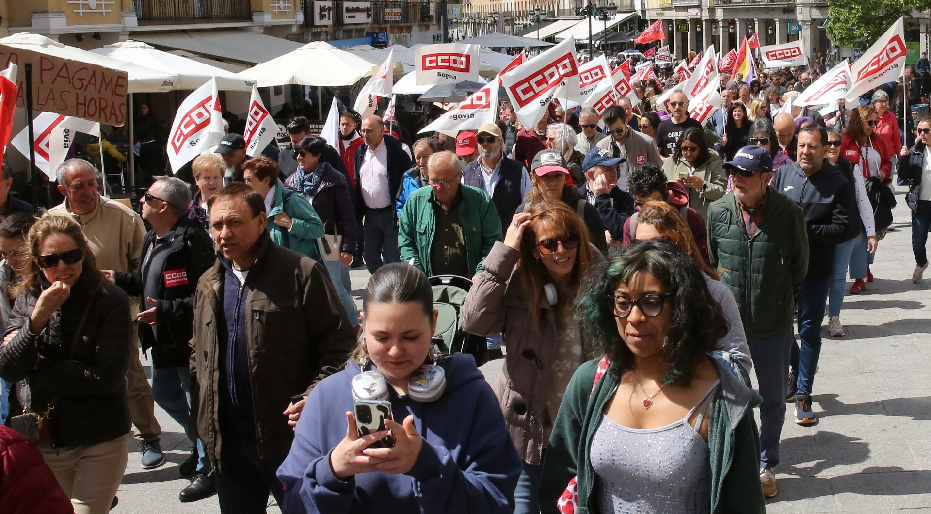 Fotografías de la manifestación del Primero de Mayo en Segovia