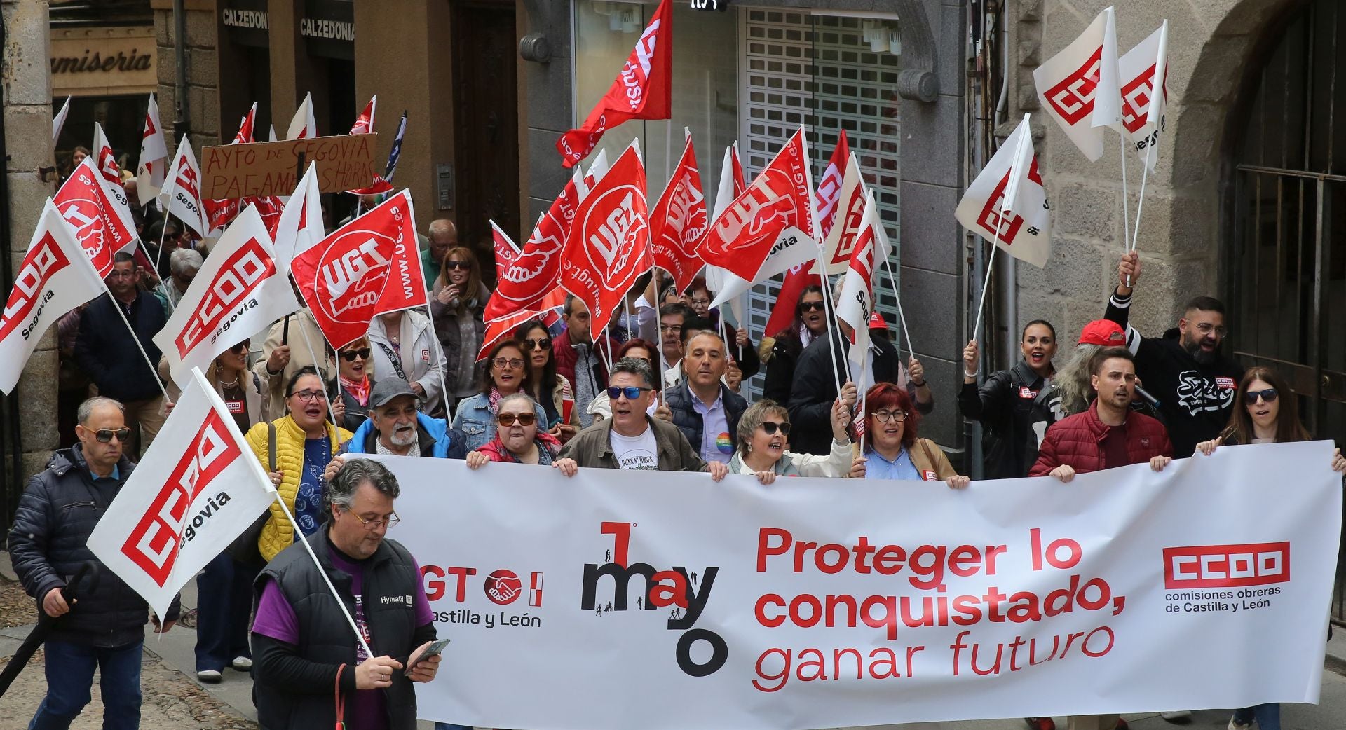 Fotografías de la manifestación del Primero de Mayo en Segovia