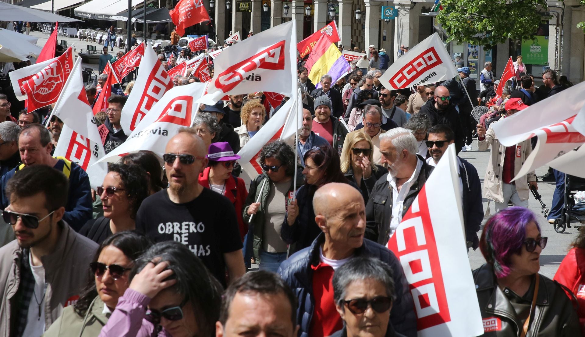 Fotografías de la manifestación del Primero de Mayo en Segovia