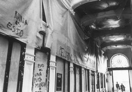 Estado del Pasaje durante las obras que se llevaron a cabo entre 1990 y 1996.