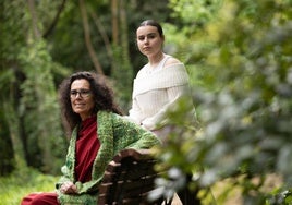 Carolina Dávila y su hija Laia en el Campo Grande de Valladolid