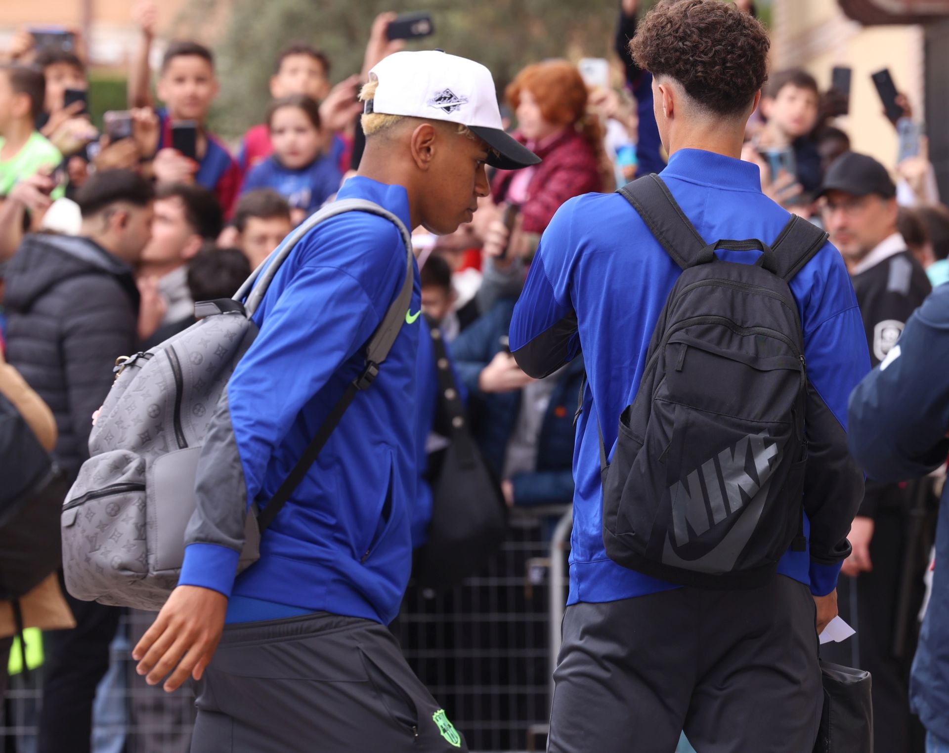 Llegada de los jugadores del Barça al hotel de Valladolid