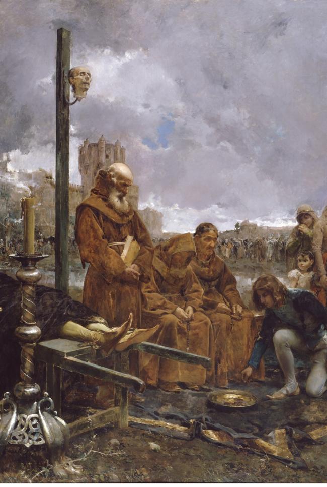 Pedir limosna para enterrar a don Álvaro de Luna (1884), por Manuel Ramírez Ibáñez.
