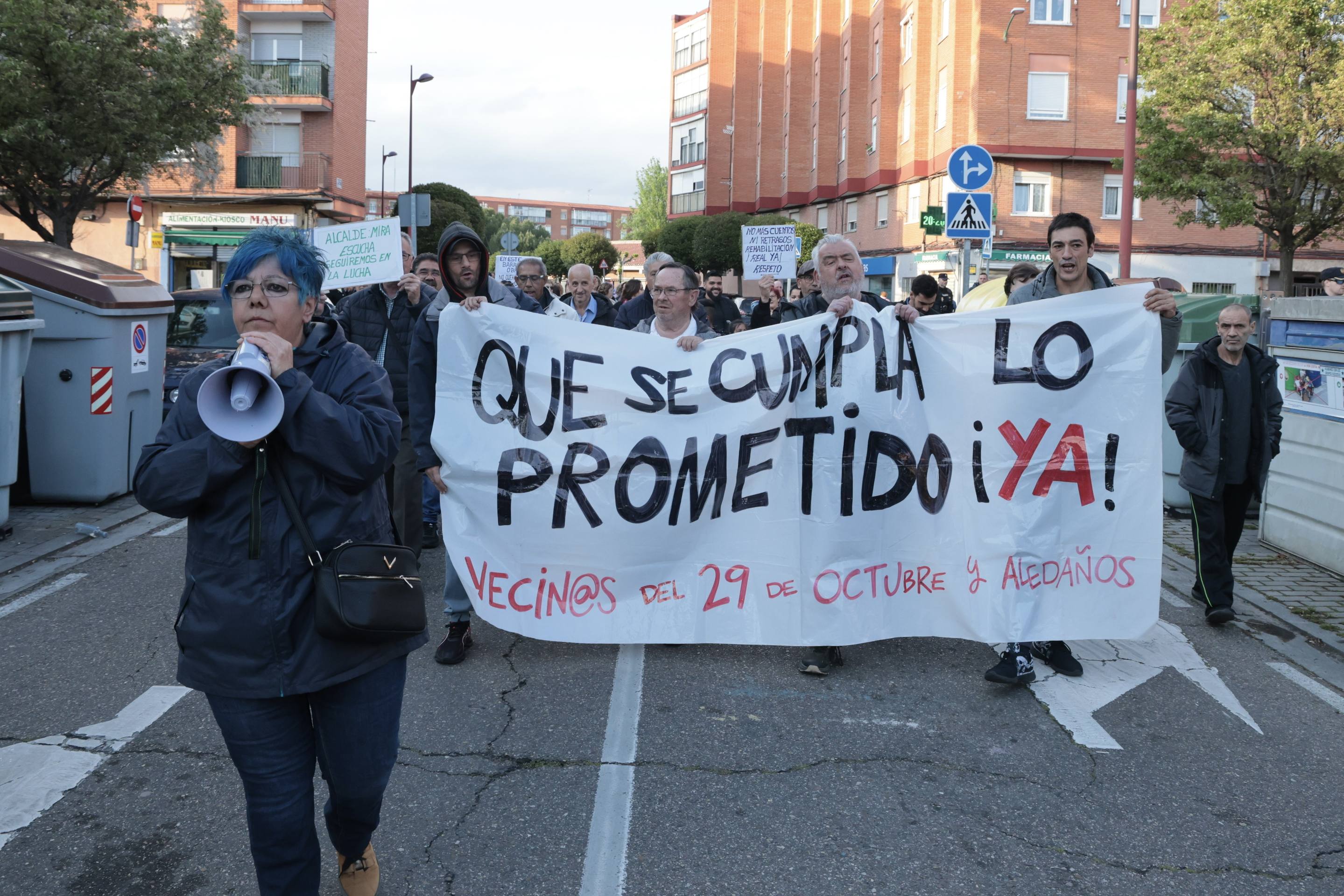 La protesta en el 29 de octubre, en imágenes