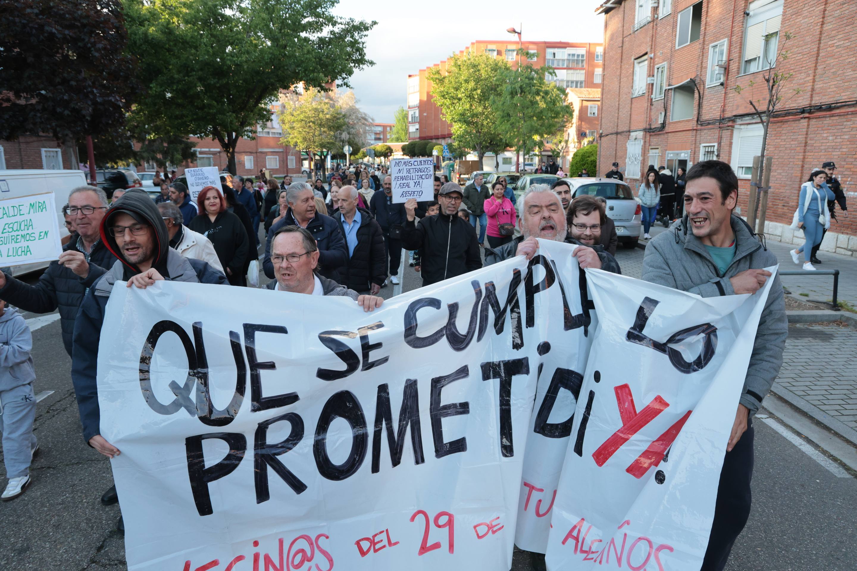 La protesta en el 29 de octubre, en imágenes
