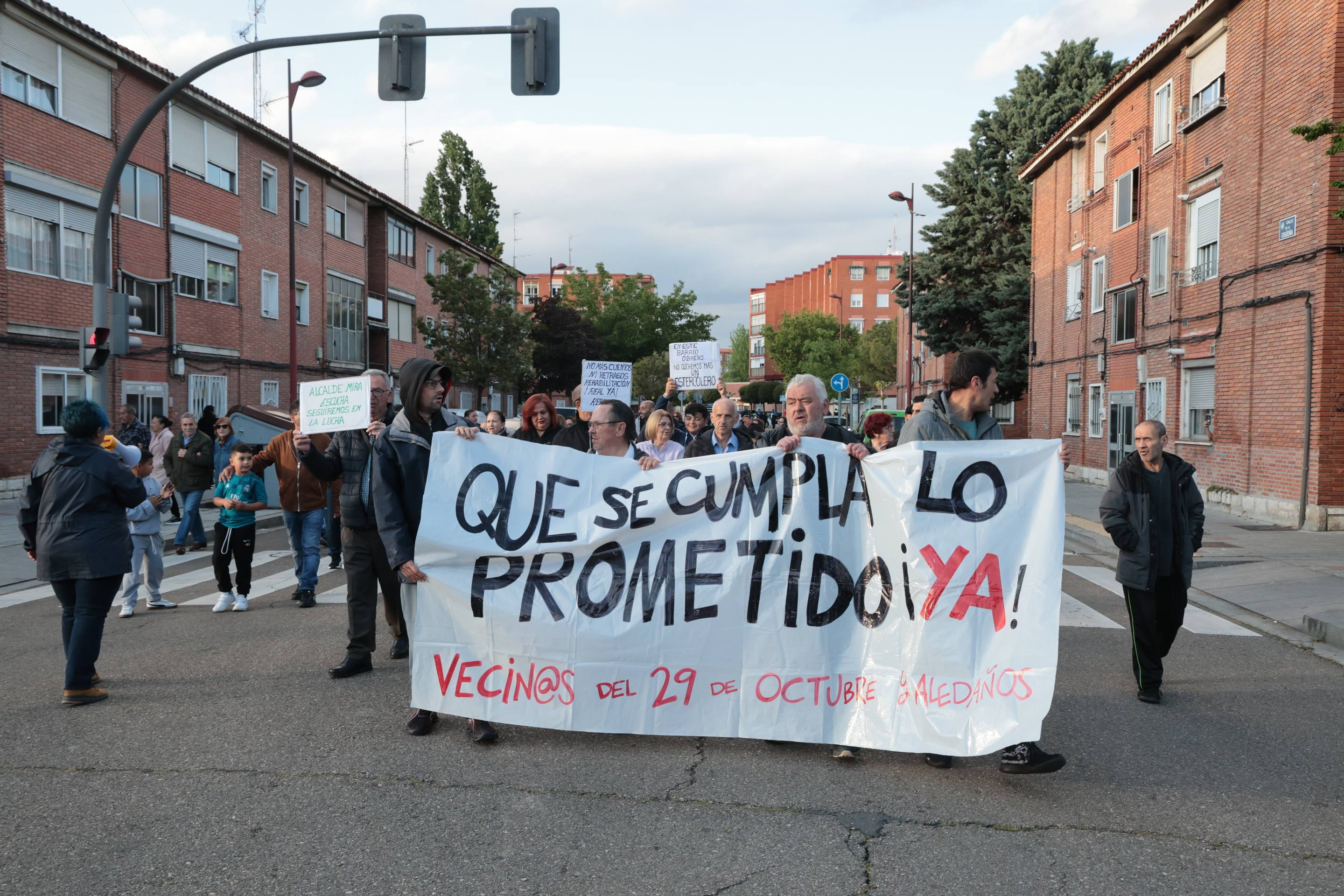 La protesta en el 29 de octubre, en imágenes