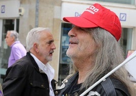 Óscar Sancho, durante la manifestación del pasado 1 de Mayo en Segovia.