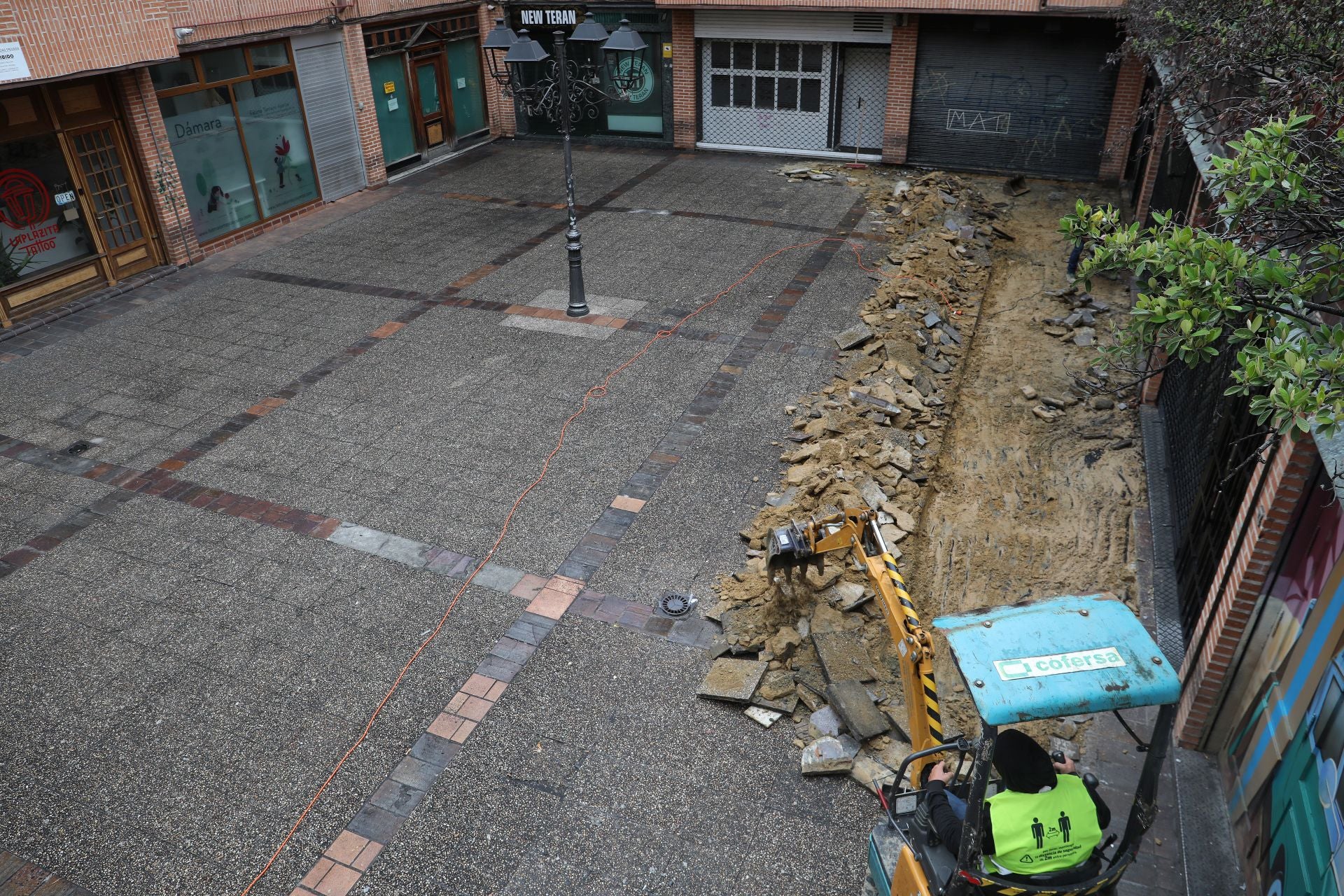 Así son las obras de la plaza del Seminario de Palencia