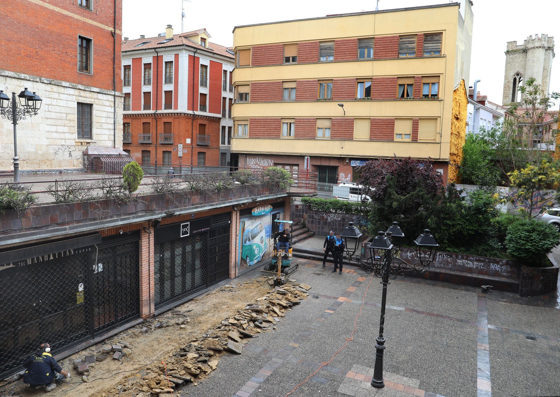 Así son las obras de la plaza del Seminario de Palencia