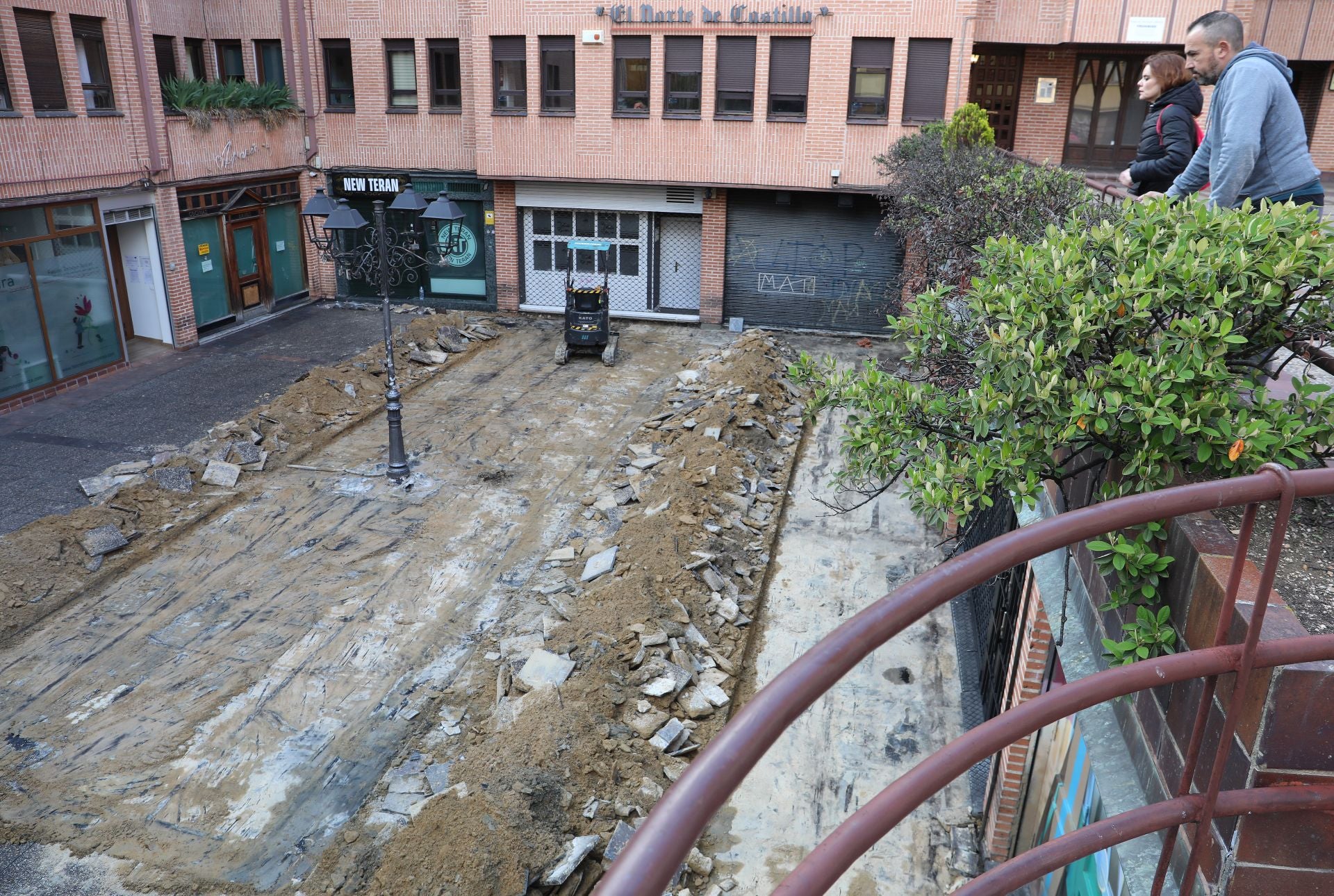 Así son las obras de la plaza del Seminario de Palencia