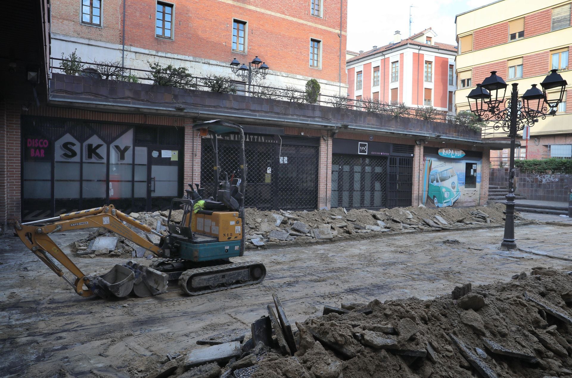 Así son las obras de la plaza del Seminario de Palencia