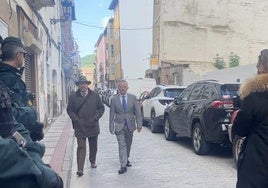 García de Viedma y Aláez a la llegada al Juzgado.