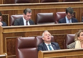 Pablo Sáez, en su escaño.