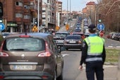 Atasco en Arco de Ladrillo durante las obras de reparación del viaducto.