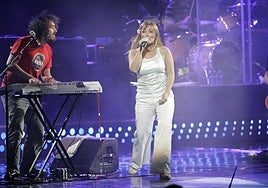 Amaia Montero, en uno de los conciertos que ofreció con La Oreja de Van Gogh.