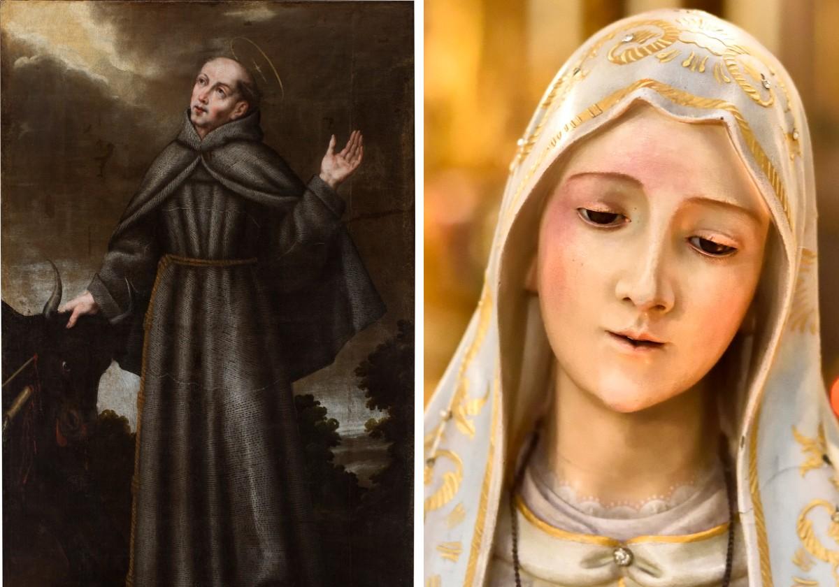 San Pedro Regalado y Virgen María de Fátima.