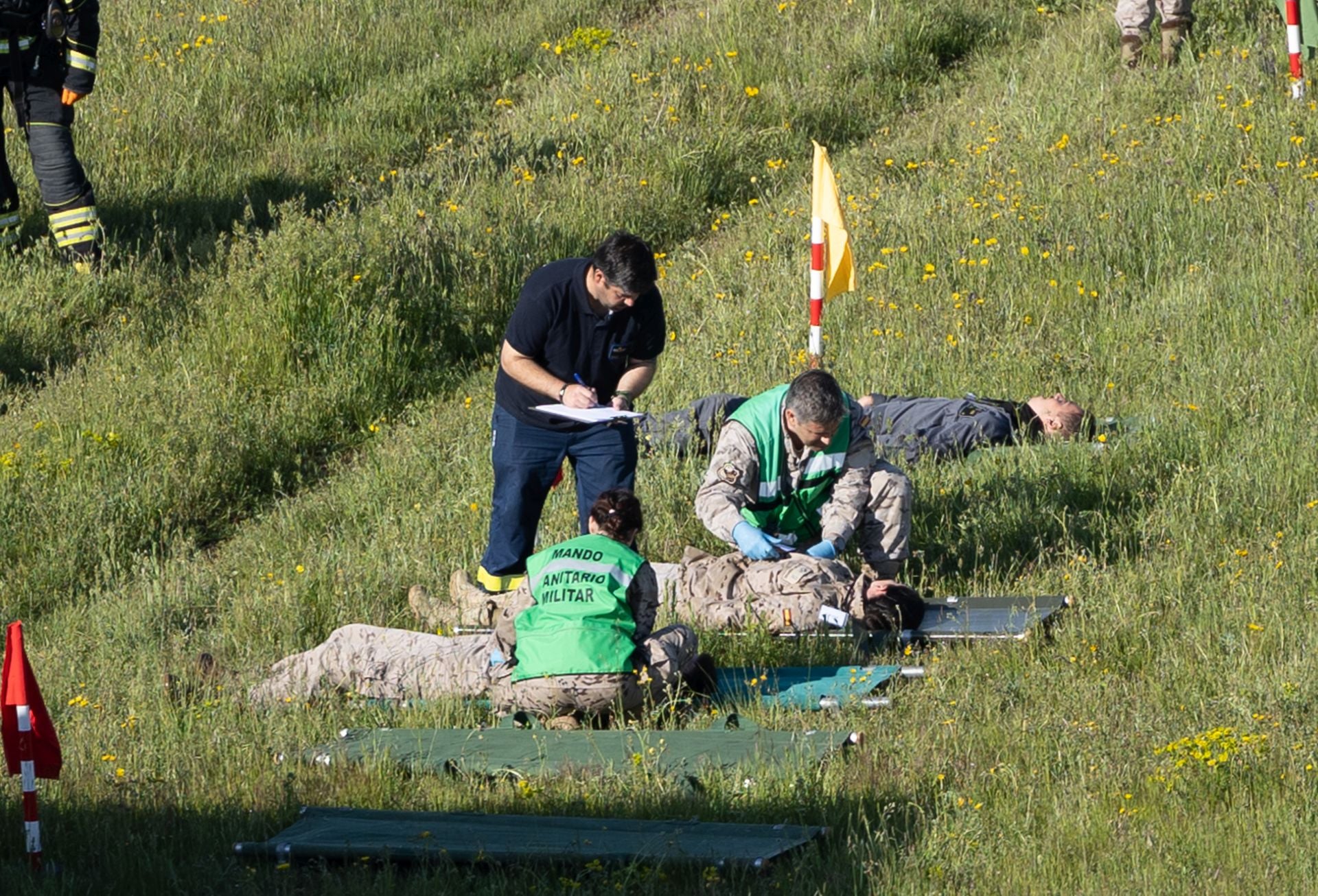 Así es el simulacro aéreo de Villanubla