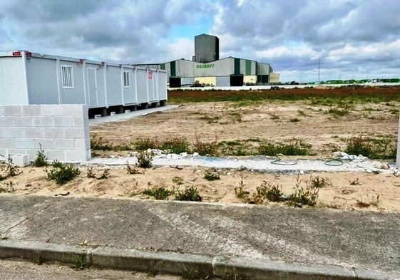 Obras de construcción la planta de biogás en el polígono industrial José Antonio González Caviedes.