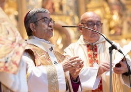 Luis Argüello, durante la reciente celebración de San Pedro Regalado.