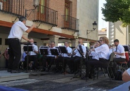 La Banda de Música, en un concierto en las fiestas de San Antolín de 2024.