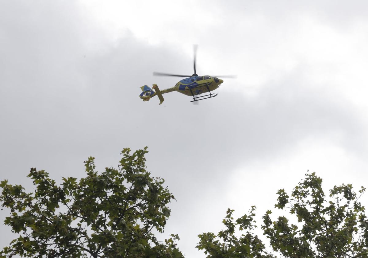 Helicóptero del Sacyl.