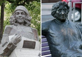 Estatuas de Carmen Martín Gaite y Rosa Chacel en Salamanca y Valladolid.