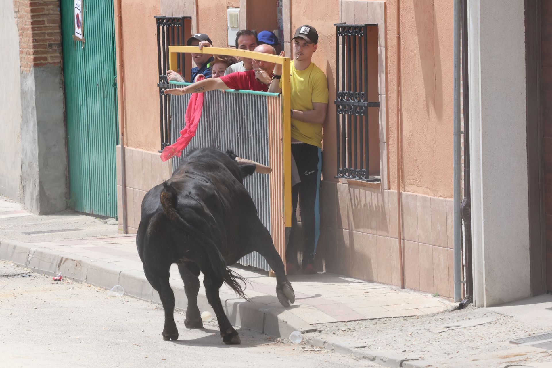 Encierro del domingo por la mañana en Valdestillas