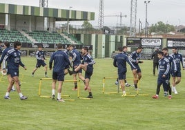 Entrenamiento de la Gimnástica Segoviana en La Albuera.
