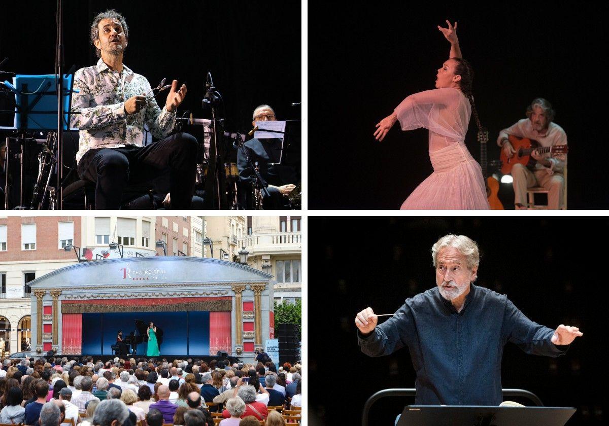 El grupo Fetén Fetén, la bailaora Rocío Molina, la gran carroza del Teatro Real y el intérprete Jordi Savall.