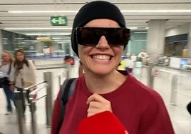 Melody a su llegada a España, procedente del Festival de Eurovisión.