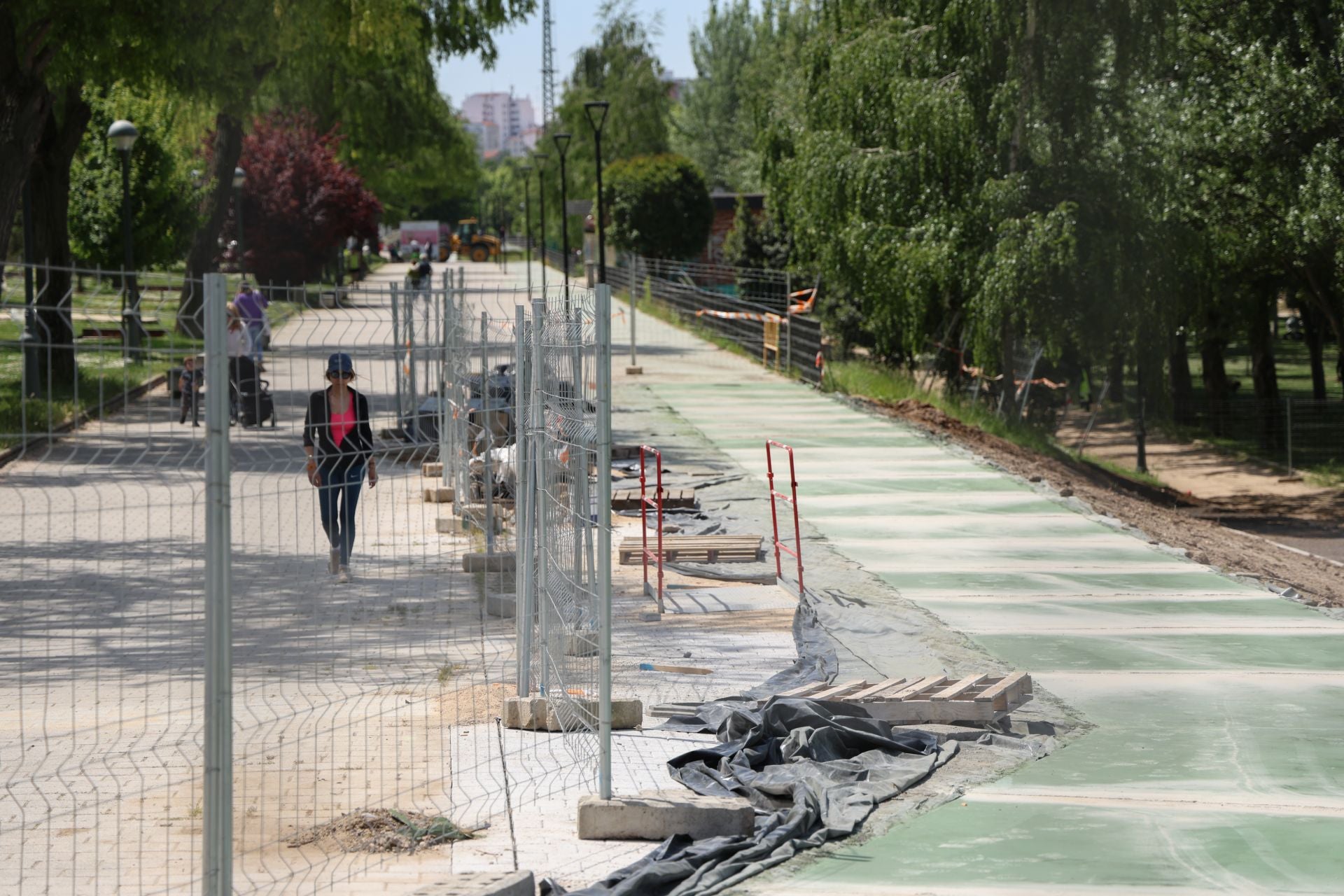 Estado de las obras del carril bici de Isabel la Católica