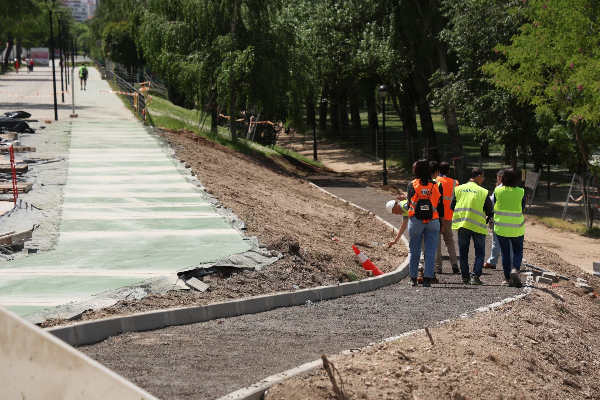 Estado de las obras del carril bici de Isabel la Católica