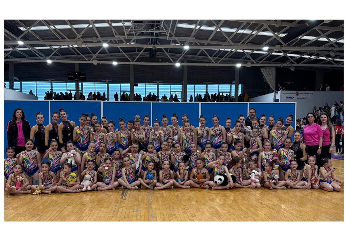 Las chicas de oro de la gimnasia rítmica de los juegos escolares vuelven a arrasar