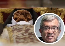 Los restos de Santa Teresa. En detalle, Luis Argüello.