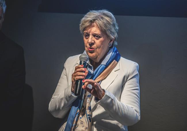 Pepa Alonso, durante la entrega del Premio Salud Activa de 2025, que ganó en la modalidad de vídeo.