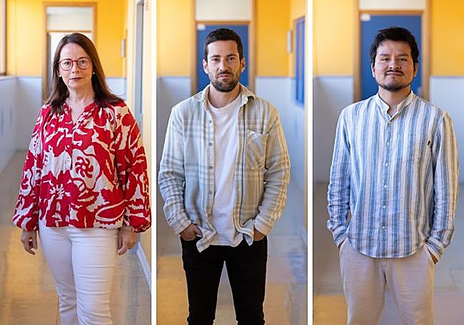 Los profesores, Teresa Díez, Pablo Cano y Luis Fernando Ruiz.