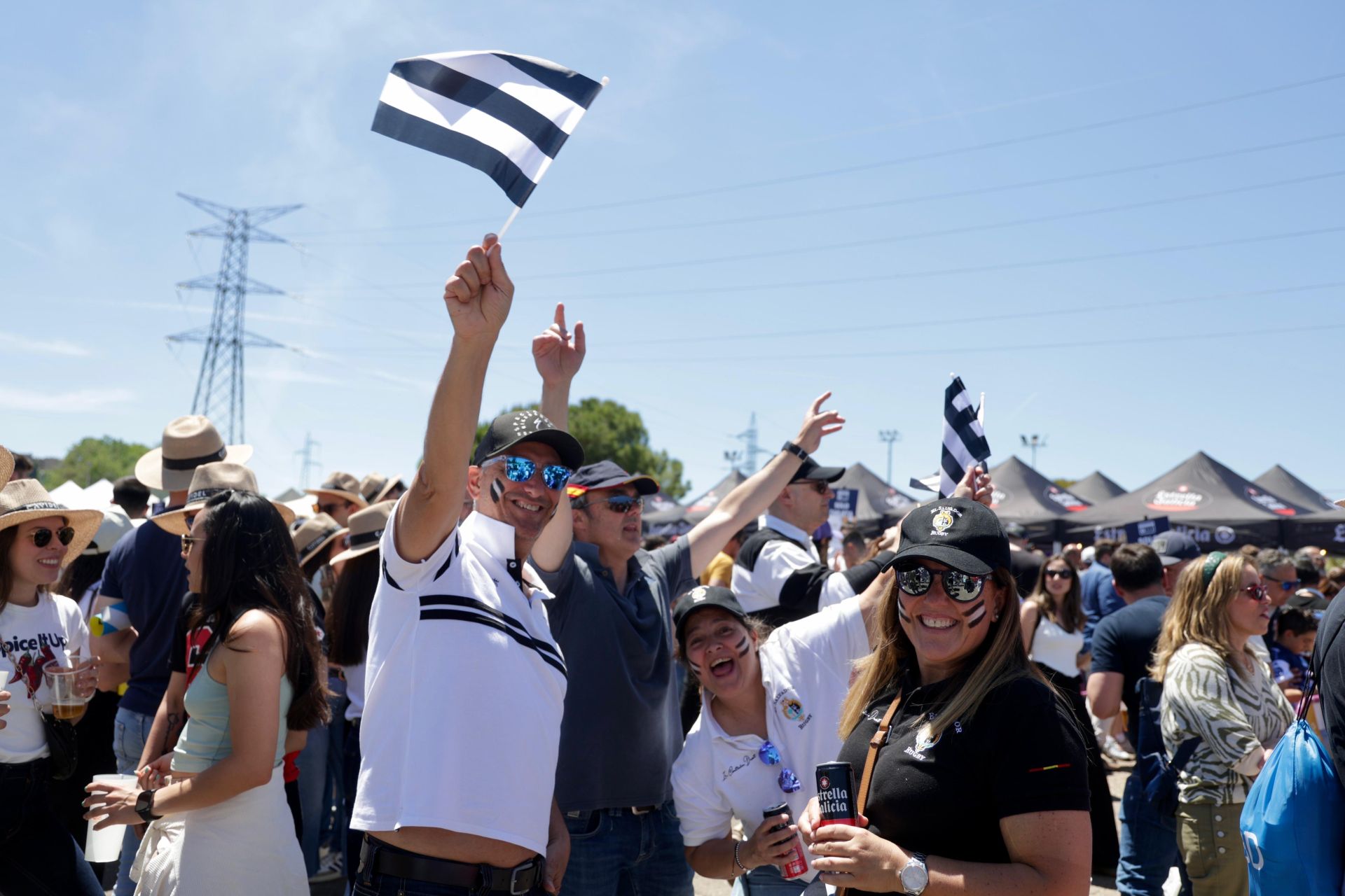 Las imágenes de la Fan Zone de la final de la Copa del Rey de rugby
