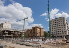 Viviendas en construcción.