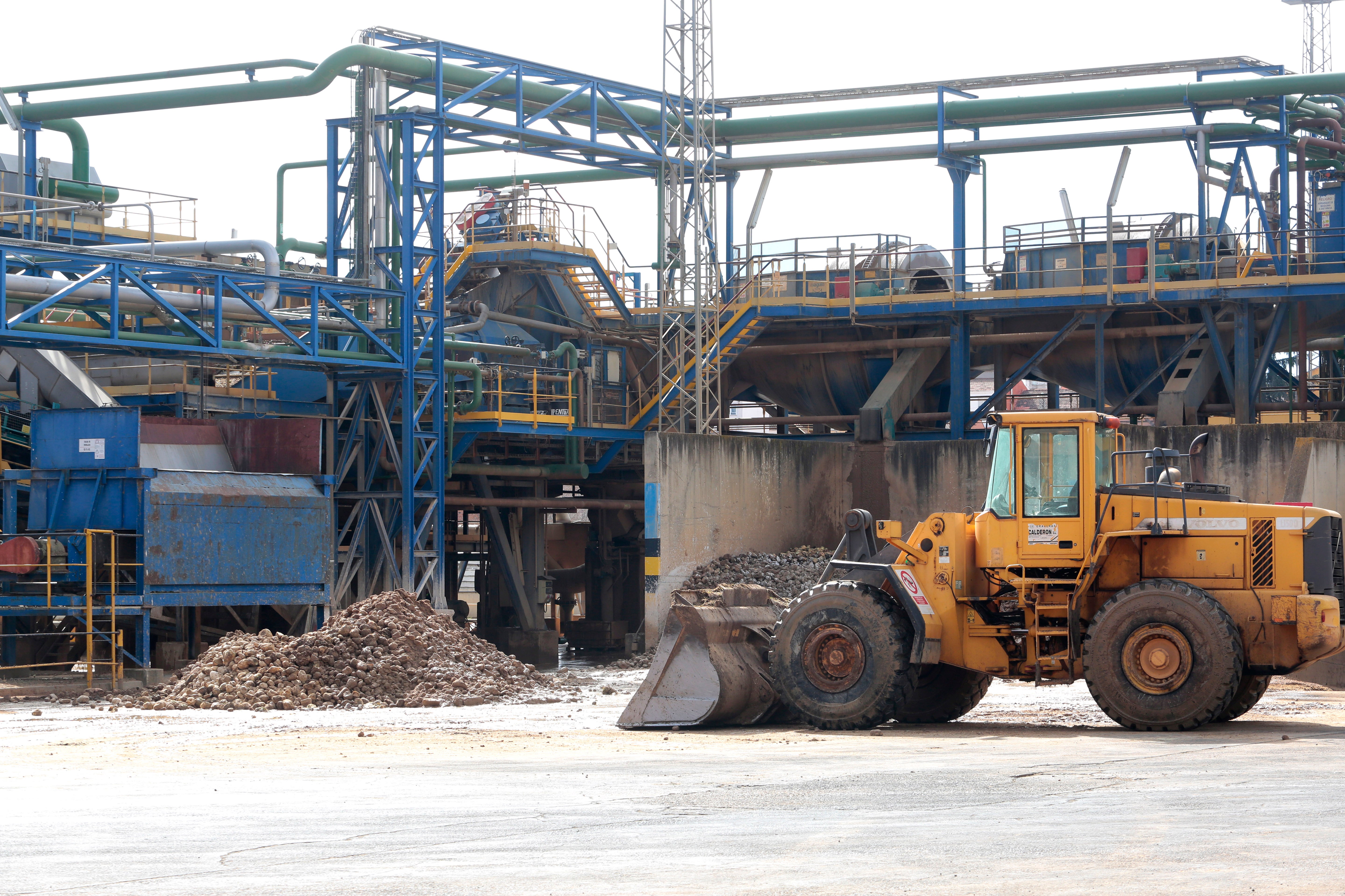 Instalaciones de la factoría azucarera de la localidad leonesa de La Bañeza.
