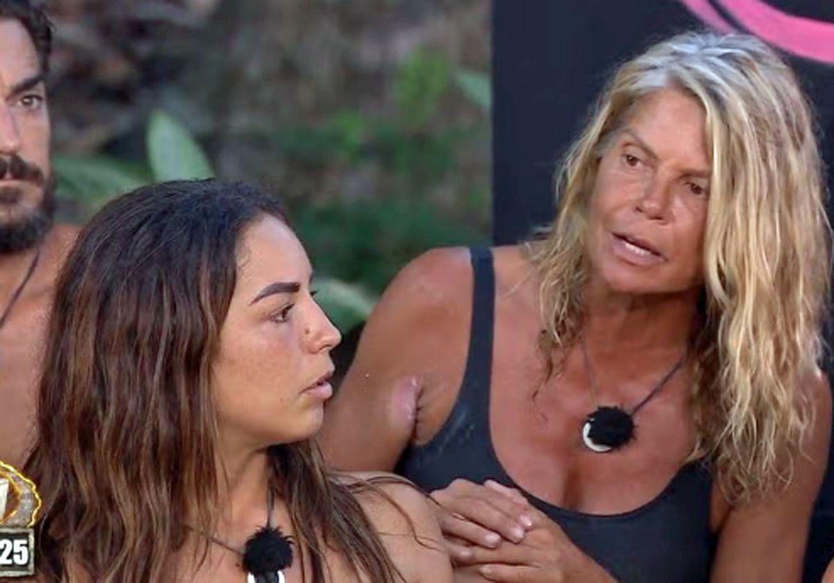 Makoke con Anita en 'Supervivientes'.