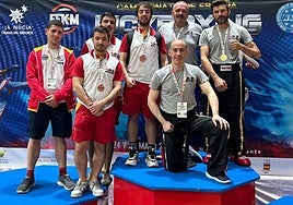 Los integrantes del New Fight que acudieron al Campeonato de España.