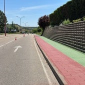 Ejecución de las obras del carril bici temporal que une Zaratán con Valladolid.
