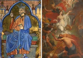 Fernando III 'El Santo' y Santa Dimpna de Irlanda.